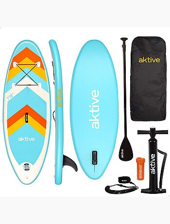 Aktive planche de paddle gonflable pour débutant avec sac à dos, pompe et pagaie