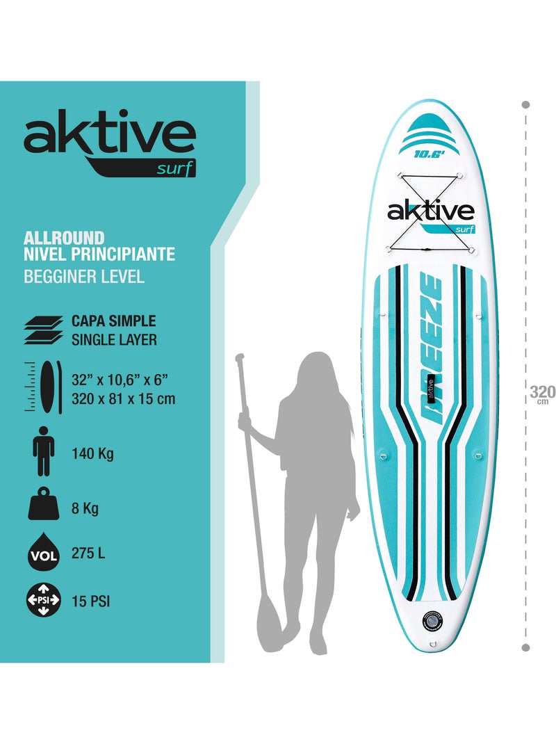 Aktive planche de paddle gonflable pour débutants 10,6'' N/A - Kiabi
