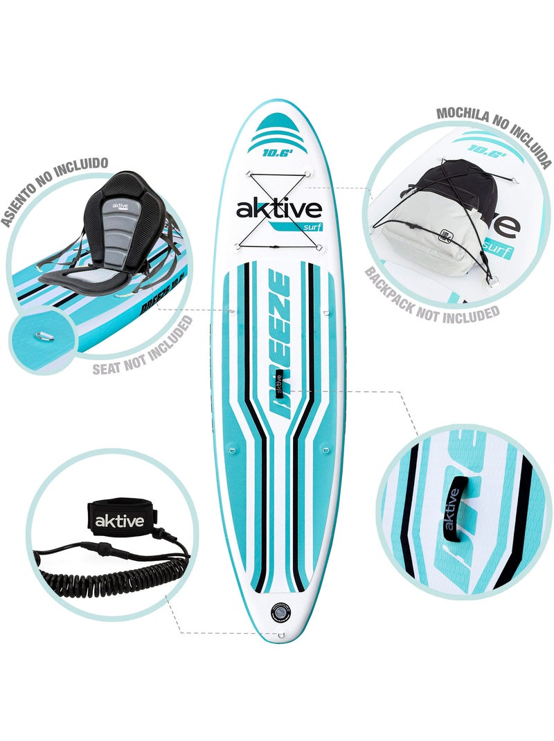 Aktive planche de paddle gonflable pour débutants 10,6'' N/A - Kiabi