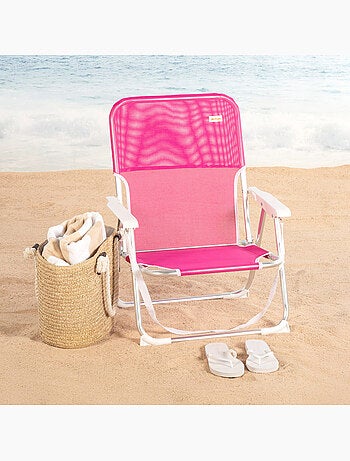 Aktive set 2 chaises de plage pliantes 44x40x72 cm avec poignée