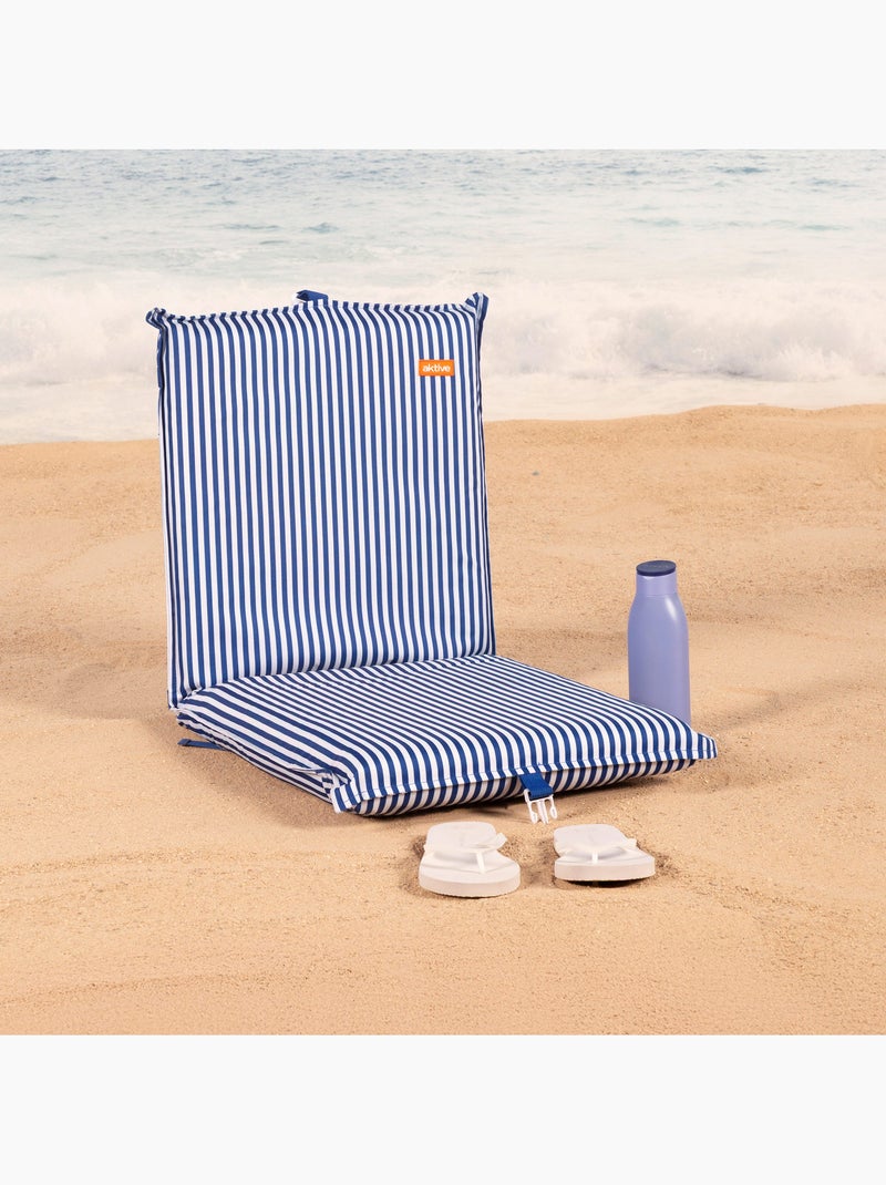 Aktive siège de plage pliant 40x48x56 cm Bleu Blanc - Kiabi