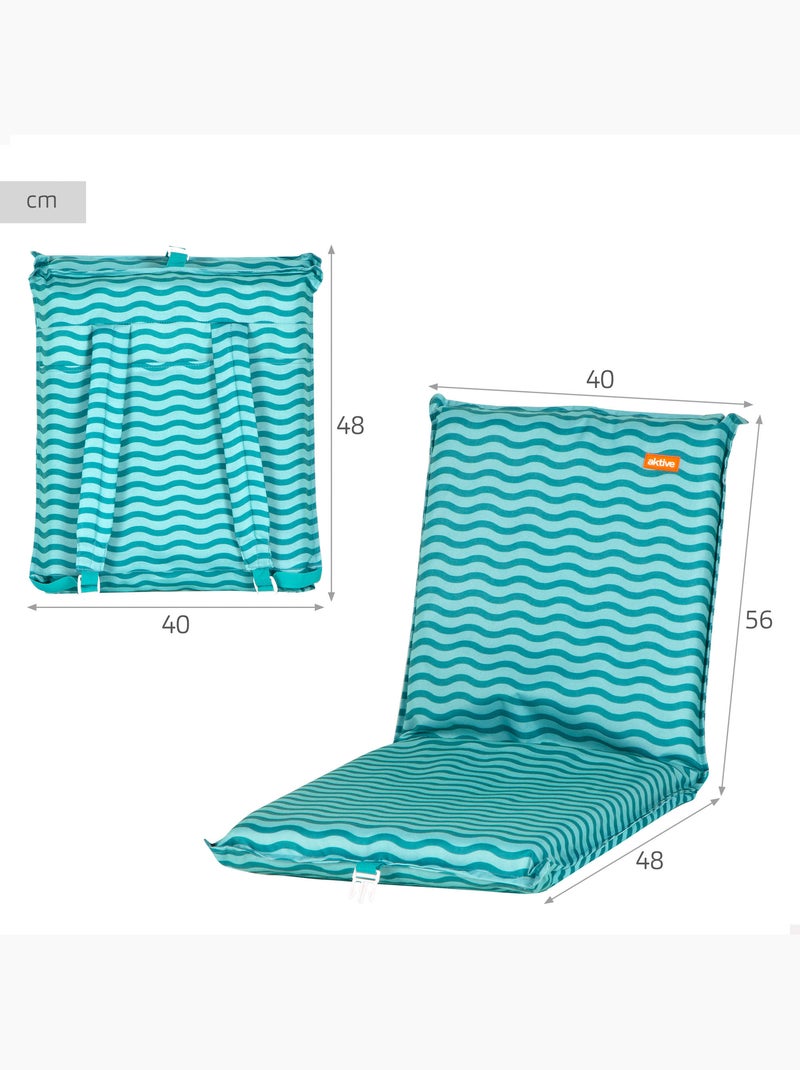 Aktive siège de plage pliant 40x48x56 cm Turquoise - Kiabi