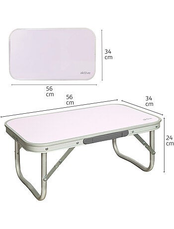 Aktive table de camping basse en aluminium