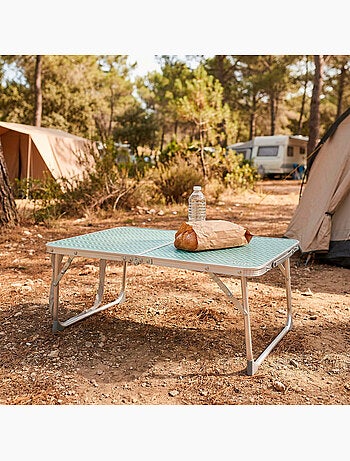 Aktive table de camping pliable avec poignée de transport 60x40x25 cm