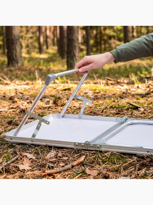Aktive table de camping pliable avec poignée de transport 60x40x25 cm - Kiabi
