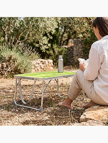 Aktive table de camping pliante avec poignée 60x40x25 cm