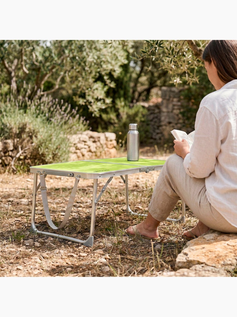 Aktive table de camping pliante avec poignée 60x40x25 cm Vert - Kiabi