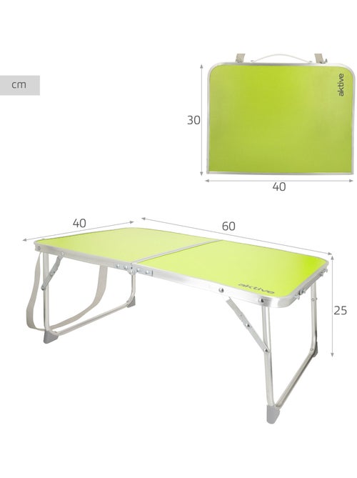 Aktive table de camping pliante avec poignée 60x40x25 cm - Kiabi