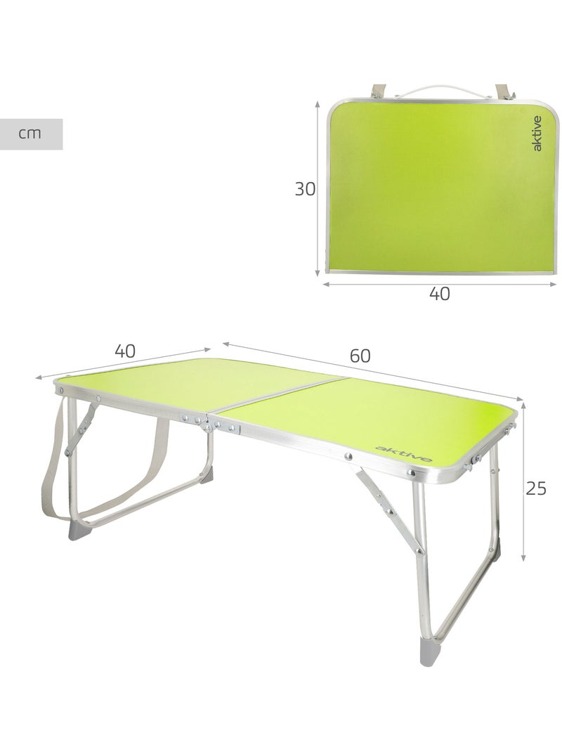 Aktive table de camping pliante avec poignée 60x40x25 cm Vert - Kiabi