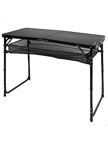 Aktive table de camping pliante, réglable en hauteur et antidérapante avec filet