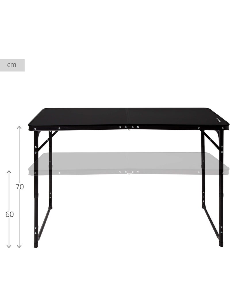 Aktive table de camping pliante, réglable en hauteur et antidérapante avec filet Noir - Kiabi