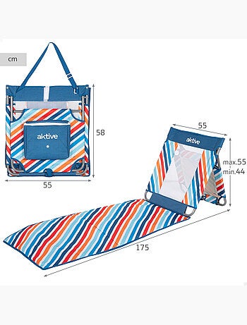 Aktive tapis de plage inclinable avec glacière