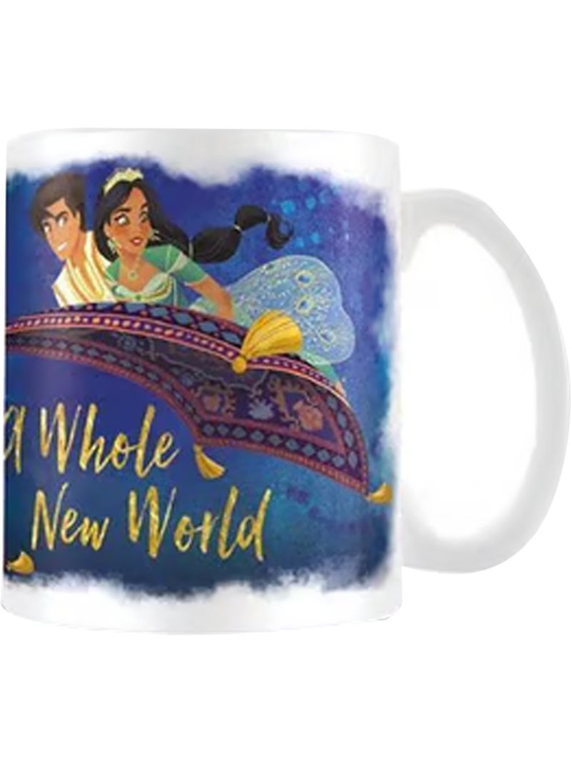 Aladdin - Mug A WHOLE NEW WORLD (Aladdin, Jasmine) Blanc Bleu - Kiabi