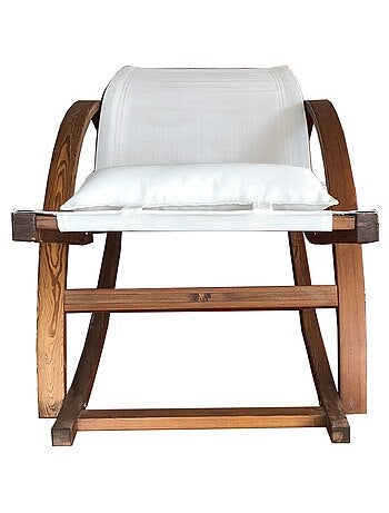 ALCOBA Transat à bascule en bois écru