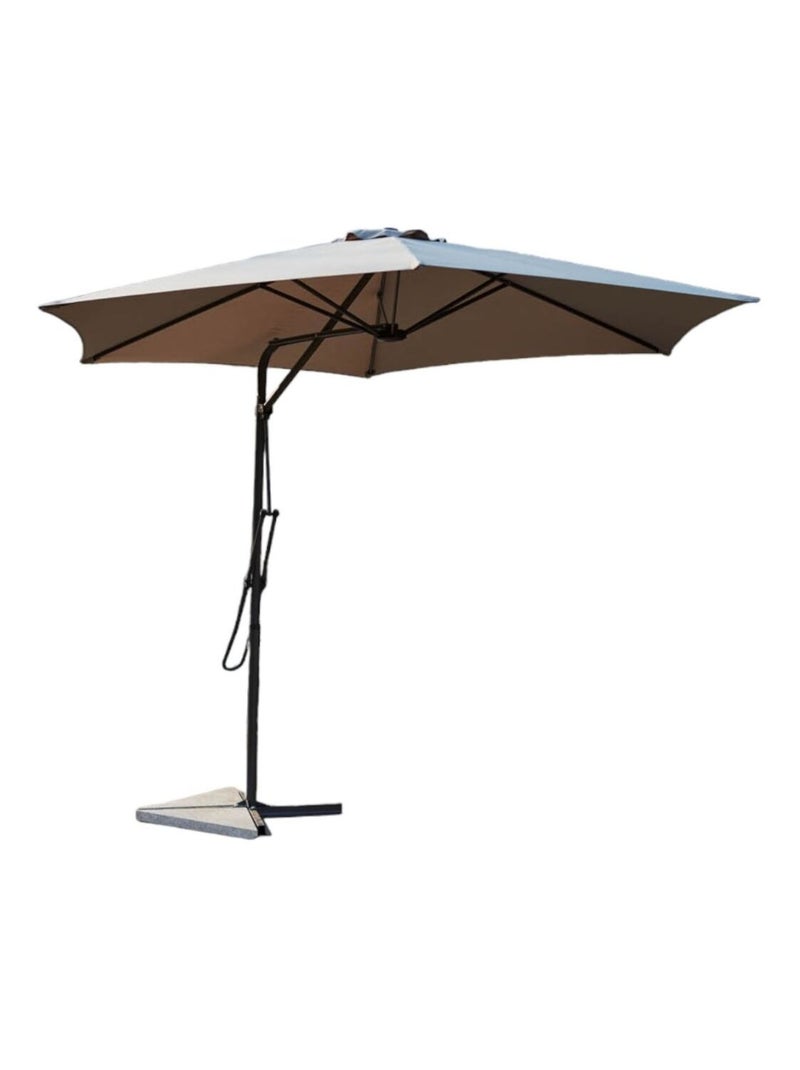 Alcudia Gris- Parasol rond avec ouverture rapide Gris - Kiabi