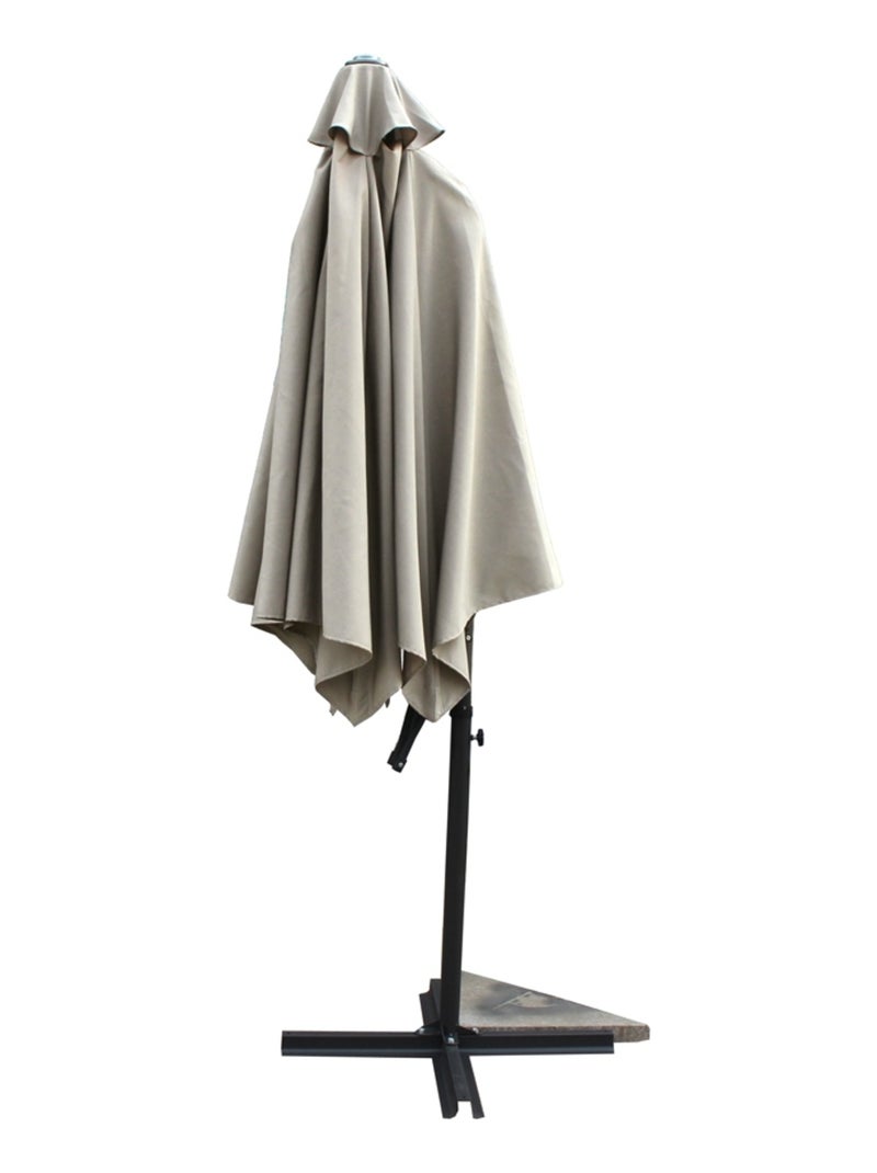 ALCUDIA Parasol  ecru droit rond 294 x 294 m Ecru - Kiabi