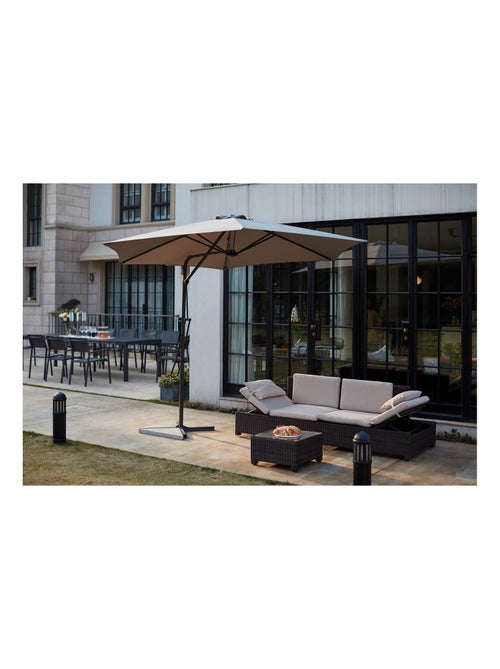ALCUDIA Parasol gris droit rond 294 x 294 m - Kiabi ALCUDIA Parasol gris droit rond 294 x 294 m - Kiabi