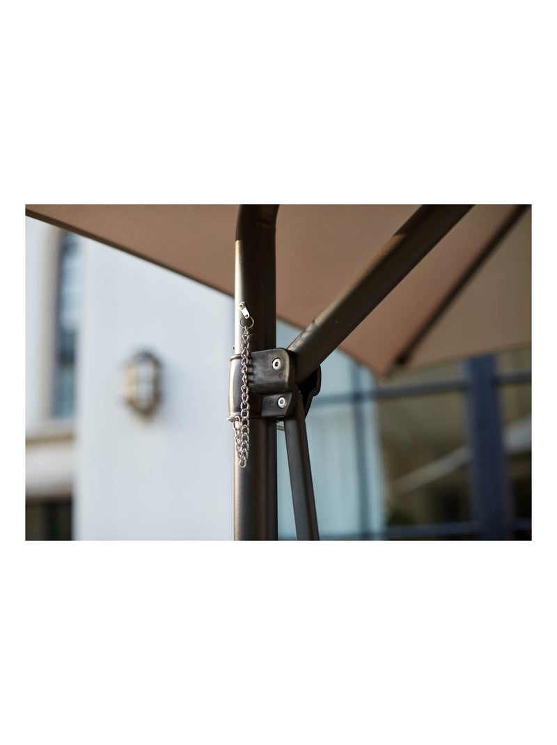 ALCUDIA Parasol  gris droit rond 294 x 294 m Gris Ecru - Kiabi