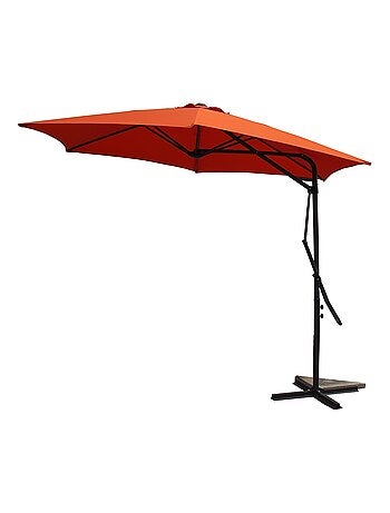 ALCUDIA Parasol gris droit rond 294 x 294 m