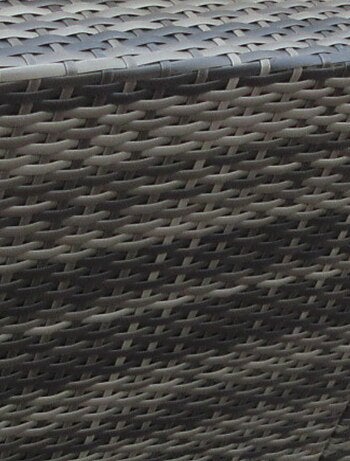 ALDABRA salon de jardin modulable 6 places en résine tressée - gris sombre et beige