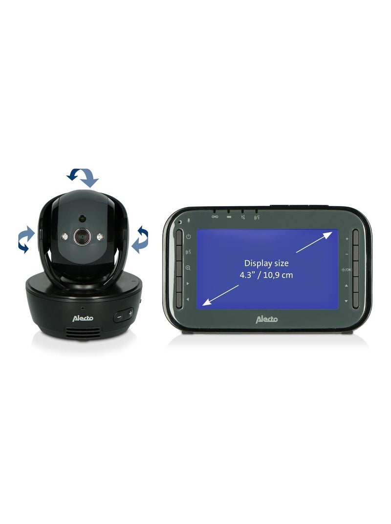 Alecto - Babyphone avec caméra et écran couleur 4,3 pouces Noir - Kiabi