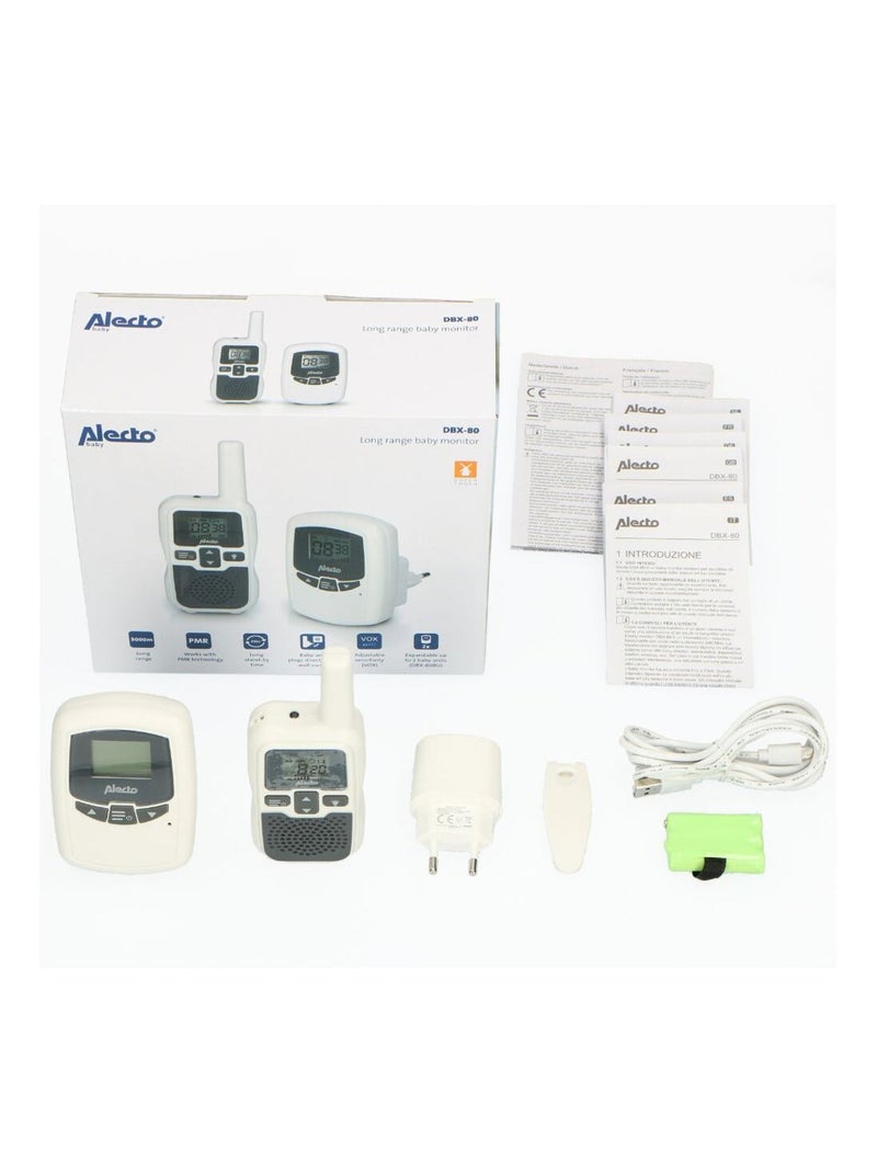 Alecto - Babyphone d'extérieur (portée 3km) Blanc - Kiabi