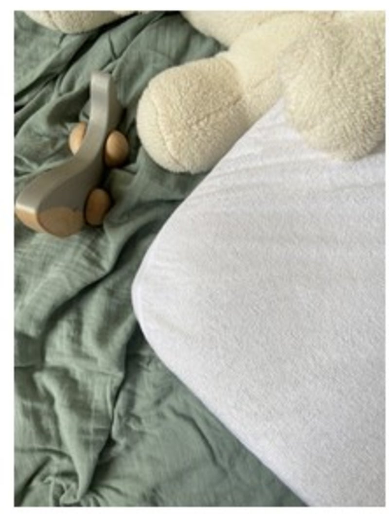Alèse bébé éponge 60x120cm blanc Blanc - Kiabi