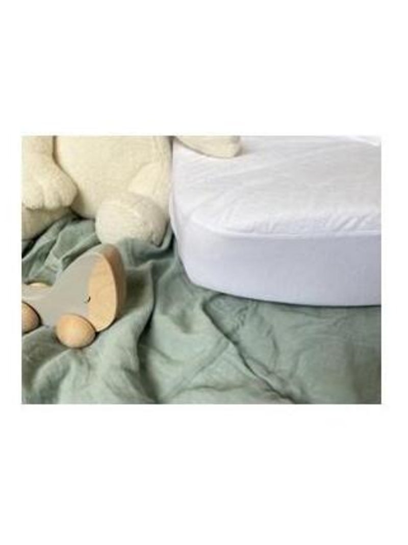 Alèse bébé éponge 60x120cm blanc Blanc - Kiabi