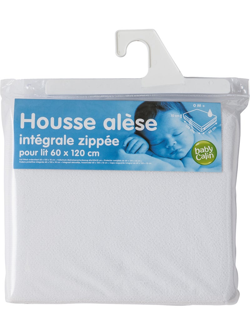Alèse bébé intégrale zippé en microfibre - Babycalin Blanc - Kiabi