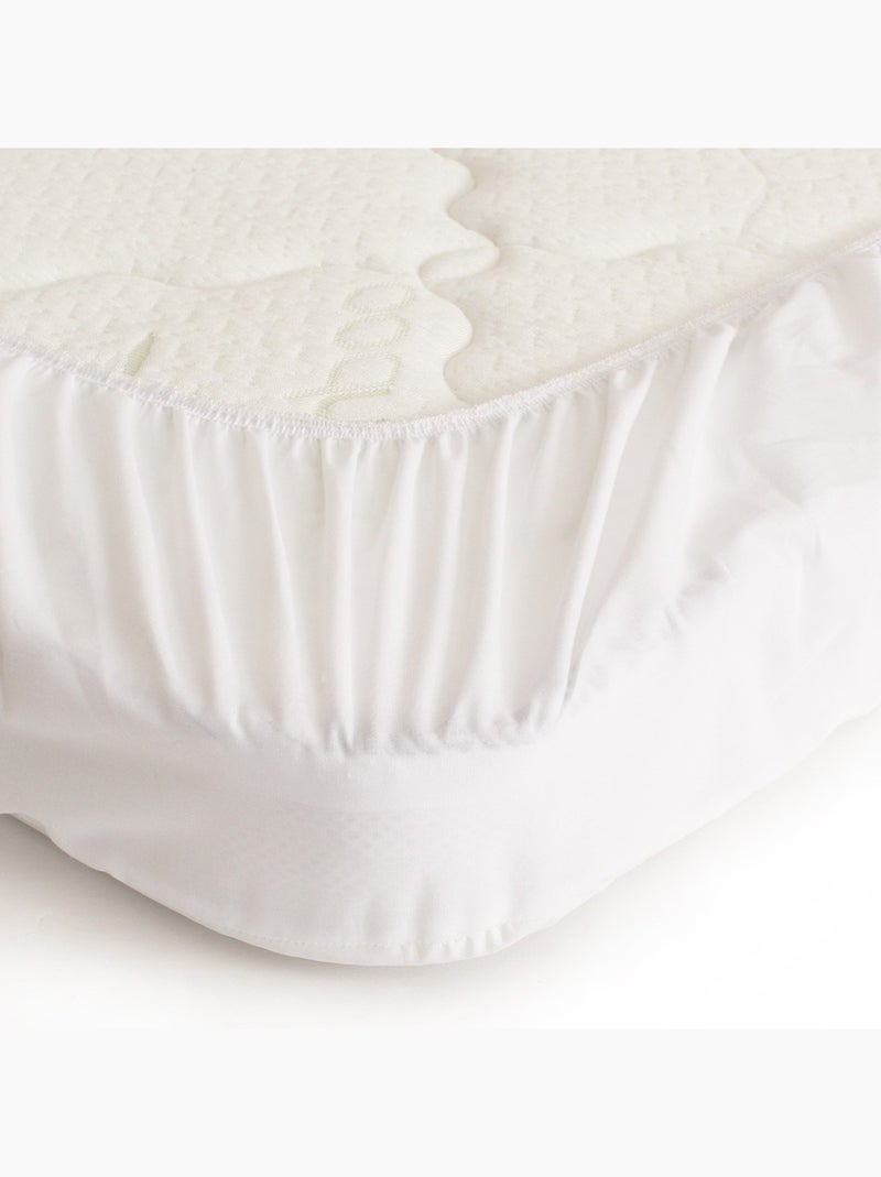 Alèse Protège-matelas en molleton gratté imperméable Blanc - Kiabi