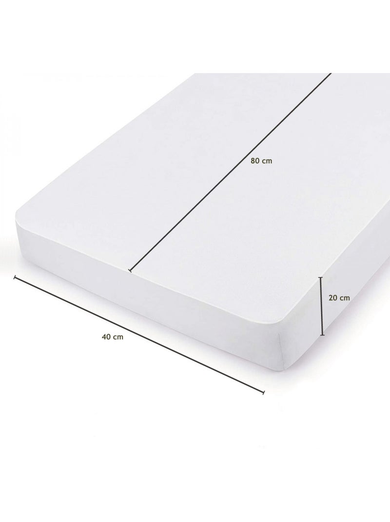 Alèse, protège matelas imperméable et respirant - Coton et TPU - Monsieur Bébé Blanc Blanc - Kiabi