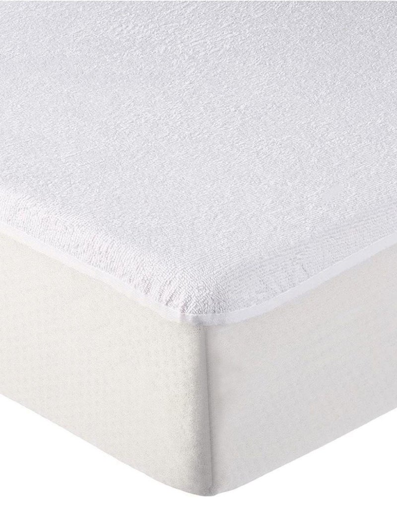 Alèse, protège matelas imperméable et respirant - Coton et TPU - Monsieur Bébé Blanc - Kiabi