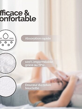 Alèse, protège matelas imperméable et respirant - Coton et TPU - Vivezen