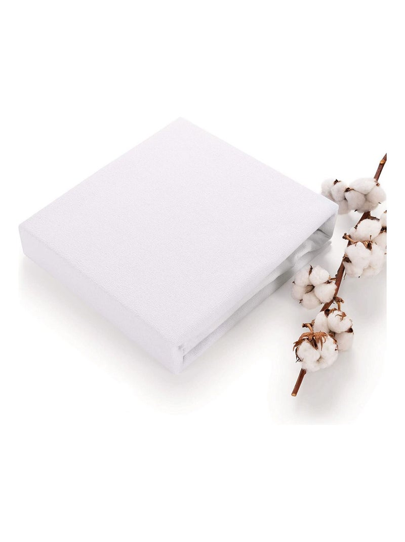 Alèse, protège matelas imperméable et respirant - Coton et TPU - Vivezen Blanc Blanc - Kiabi