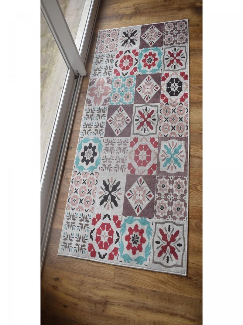 Alfombra de cocina con motivos de baldosas de cemento CAROMENT B Multicolore - Kiabi