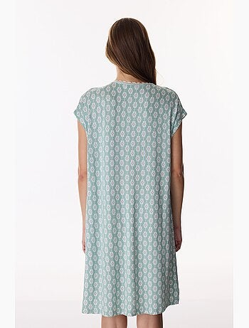 Alia nuisette fleurie en dentelle à manches courtes penti