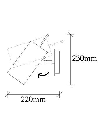 ALICE - Applique murale orientable finition or