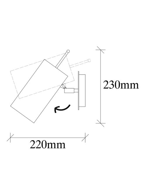 ALICE Applique murale orientable finition or - Kiabi