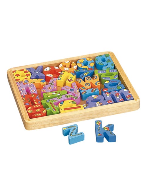 Alphabet en bois enfant jeu éducatif apprentissage lettres - Kiabi Alphabet en bois enfant jeu éducatif apprentissage lettres - Kiabi