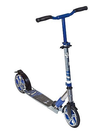 Aluminium Trottinette Deluxe 205 mm gris-Bleu