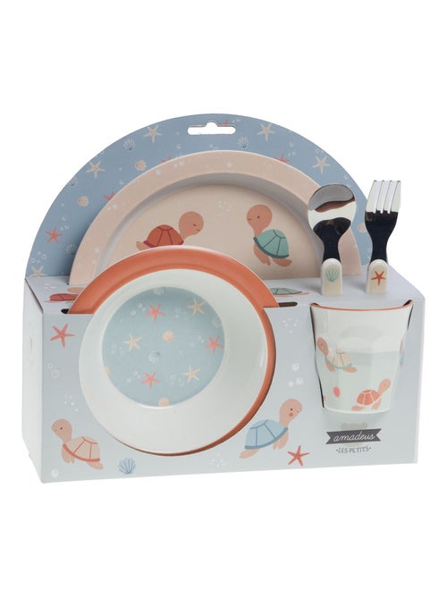 Amadeus Les Petits - Coffret repas Lulu la tortue (5 pièces) - Kiabi