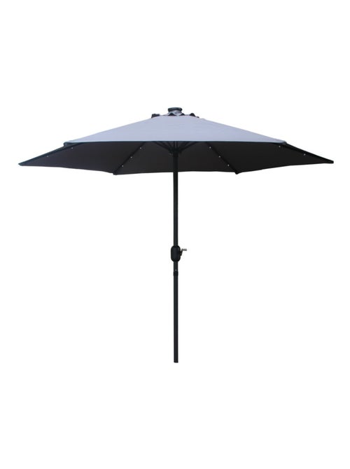 AMALFI - Parasol circulaire 2.7m droit avec LED gris en aluminium - Kiabi