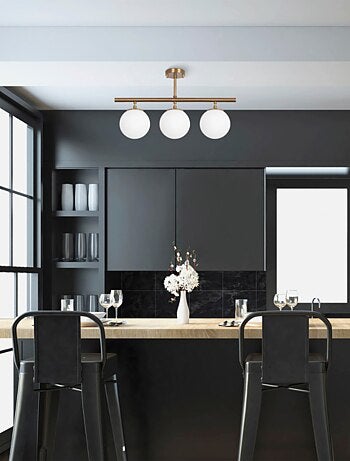 AMBRE Plafonnier vintage - 3 lampes