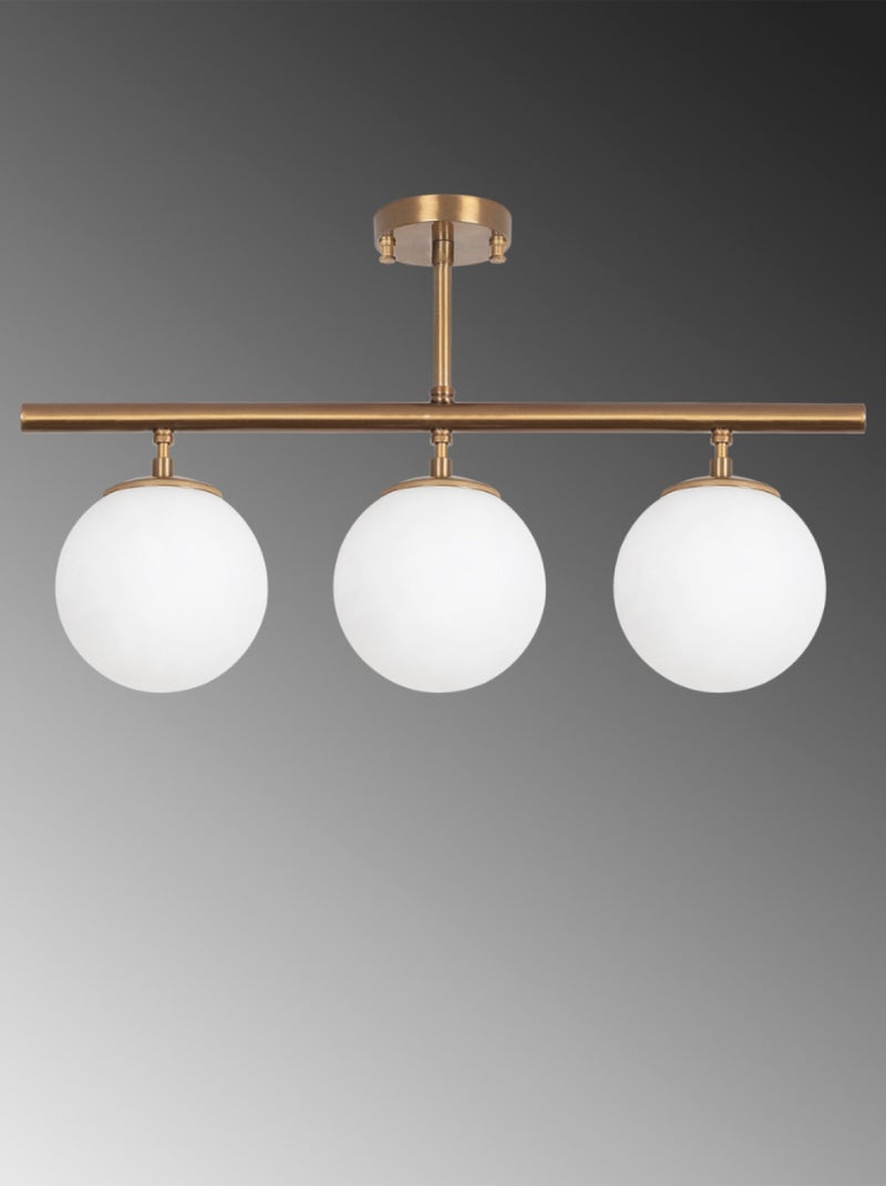 AMBRE Plafonnier vintage - 3 lampes Doré/or - Kiabi