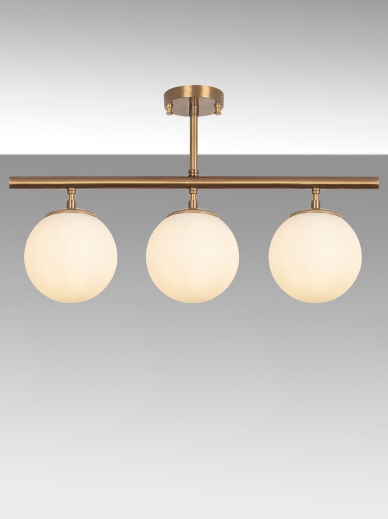 AMBRE Plafonnier vintage - 3 lampes Doré/or - Kiabi