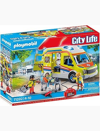 Ambulance avec effets lumineux et sonore