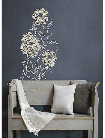 Amelie, Sticker murale fleurs - 100x70 cm