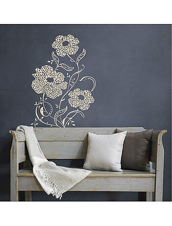 Amelie, Sticker murale fleurs - 100x70 cm