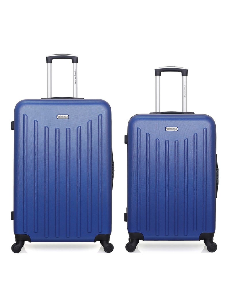 AMERICAN TRAVEL - Lot de 2 - Valise grand format et valise weekend BROOKLYN Bleu marine - Kiabi