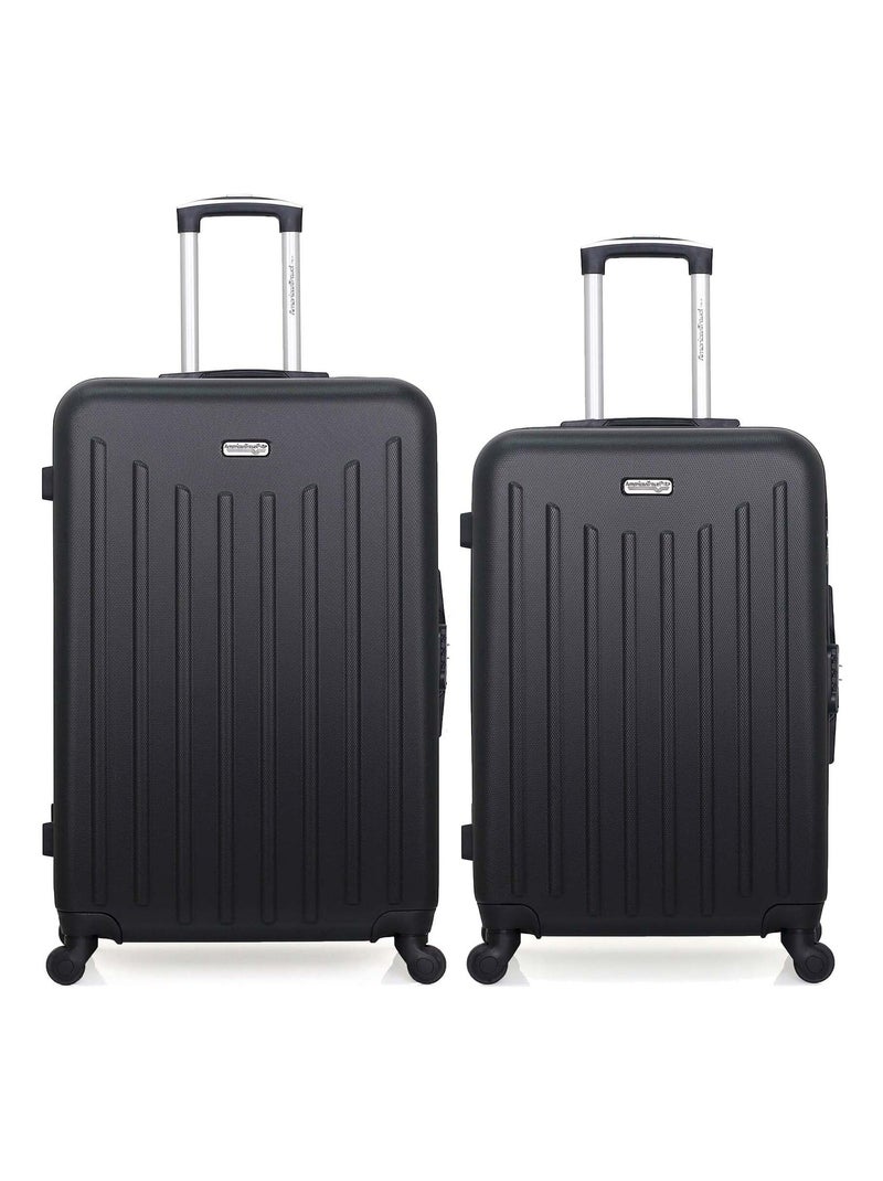 AMERICAN TRAVEL - Lot de 2 - Valise grand format et valise weekend BROOKLYN Noir - Kiabi